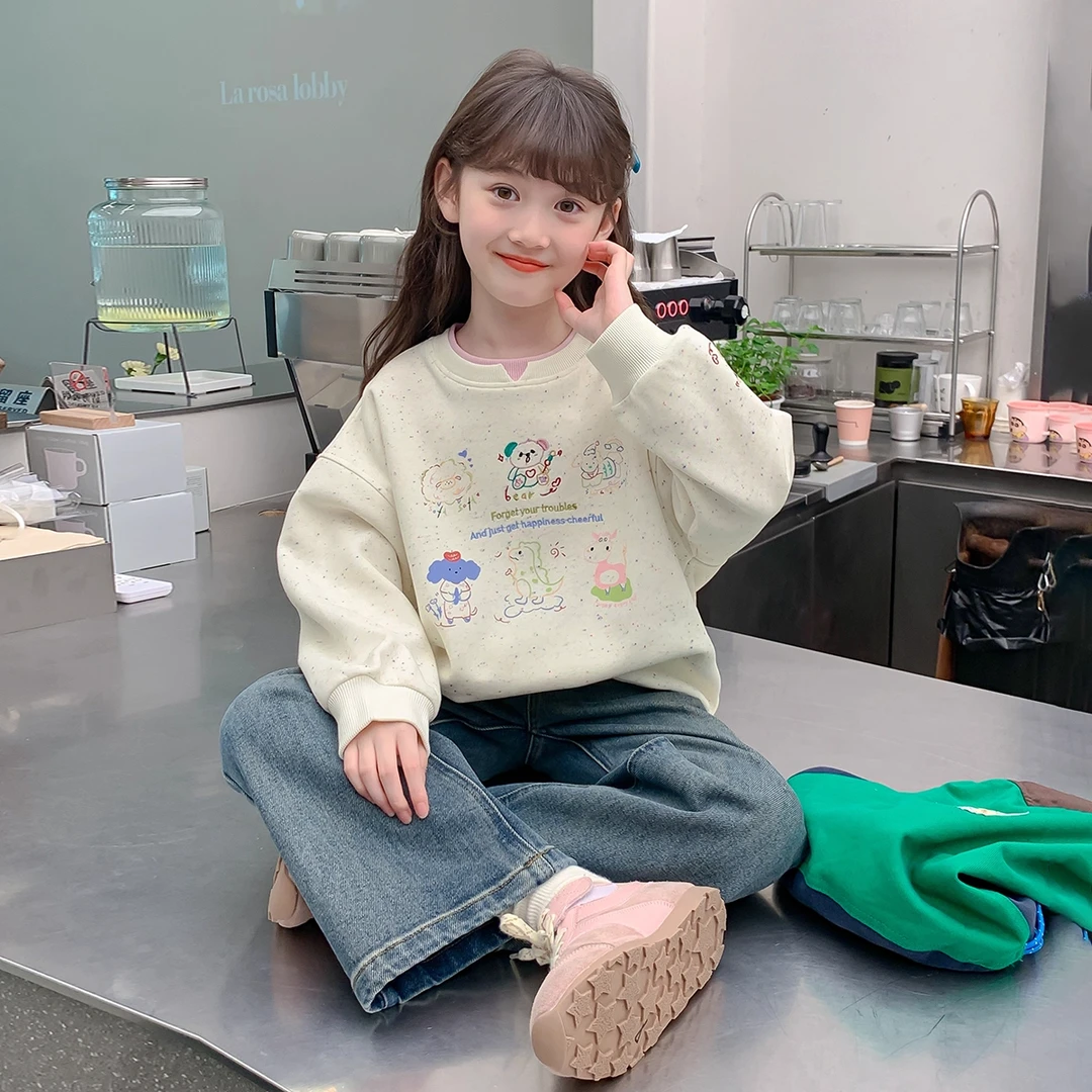 女童春秋款卫衣2025新款洋气女孩超好看衣服秋季时髦儿童秋装上衣