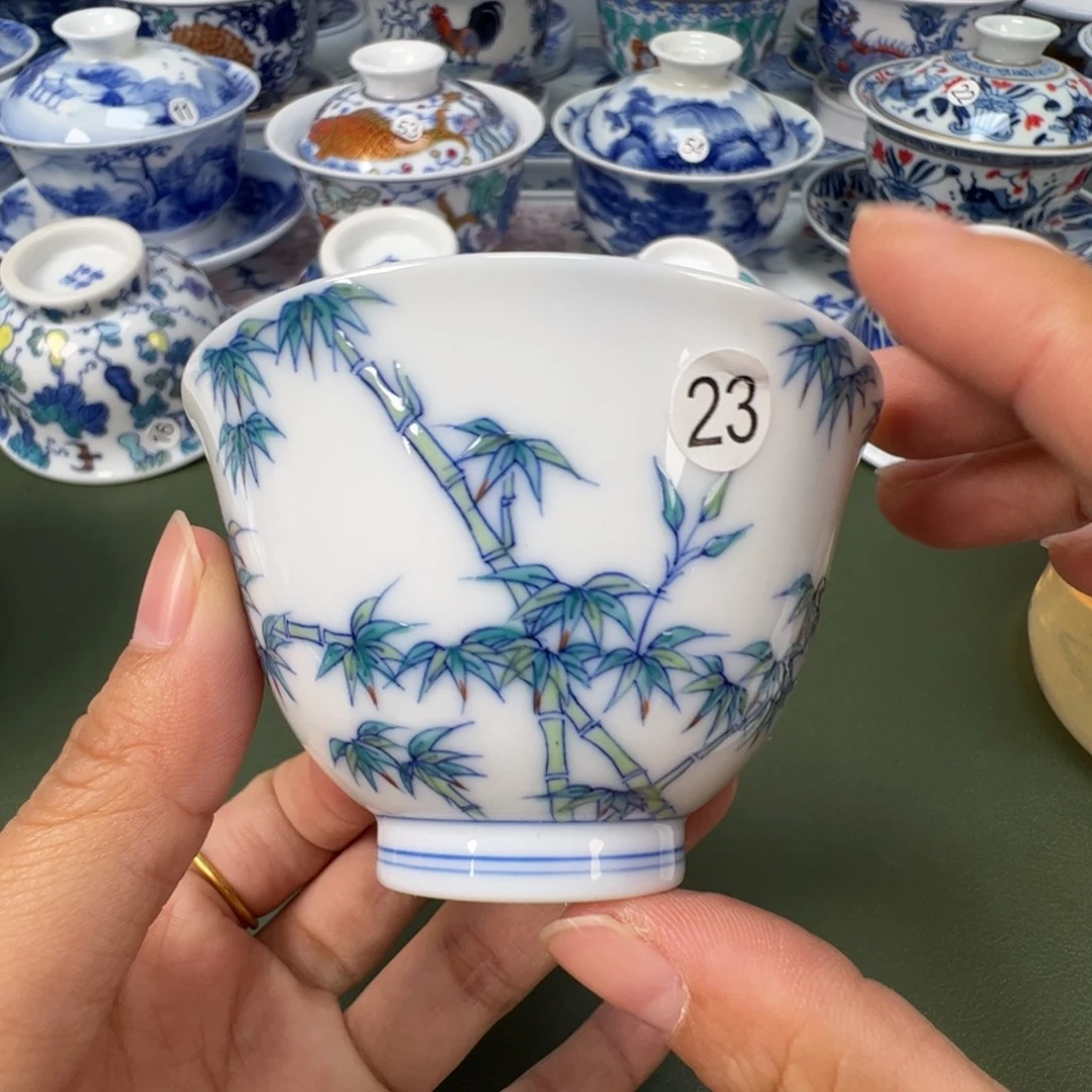 陶瓷景德镇纯手工纯手绘茶具木木23