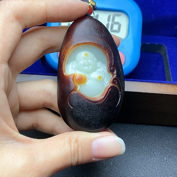 和田玉挂件未镶嵌智****。N