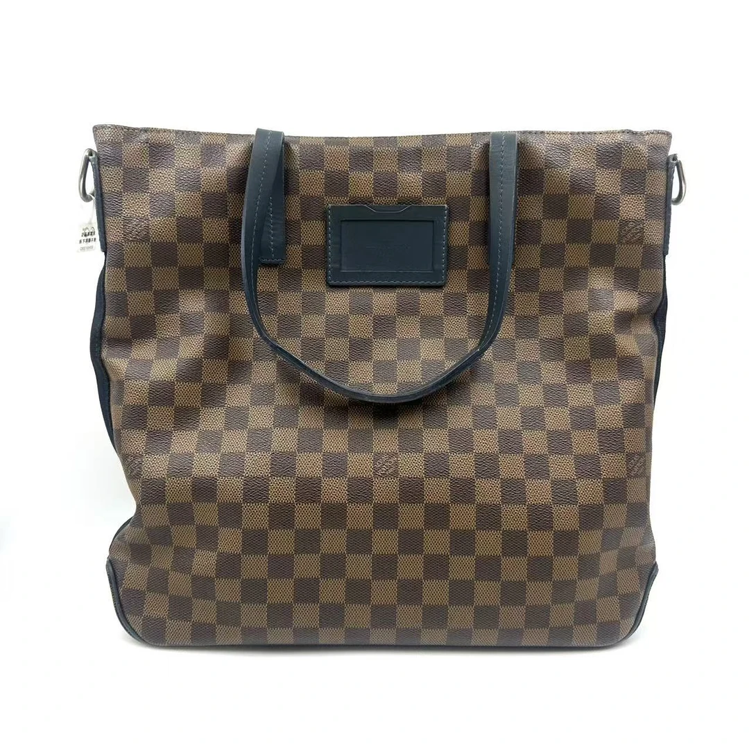 95新 LouisVuitton/路易威登 LV棕色棋盘格手提包 2506260154