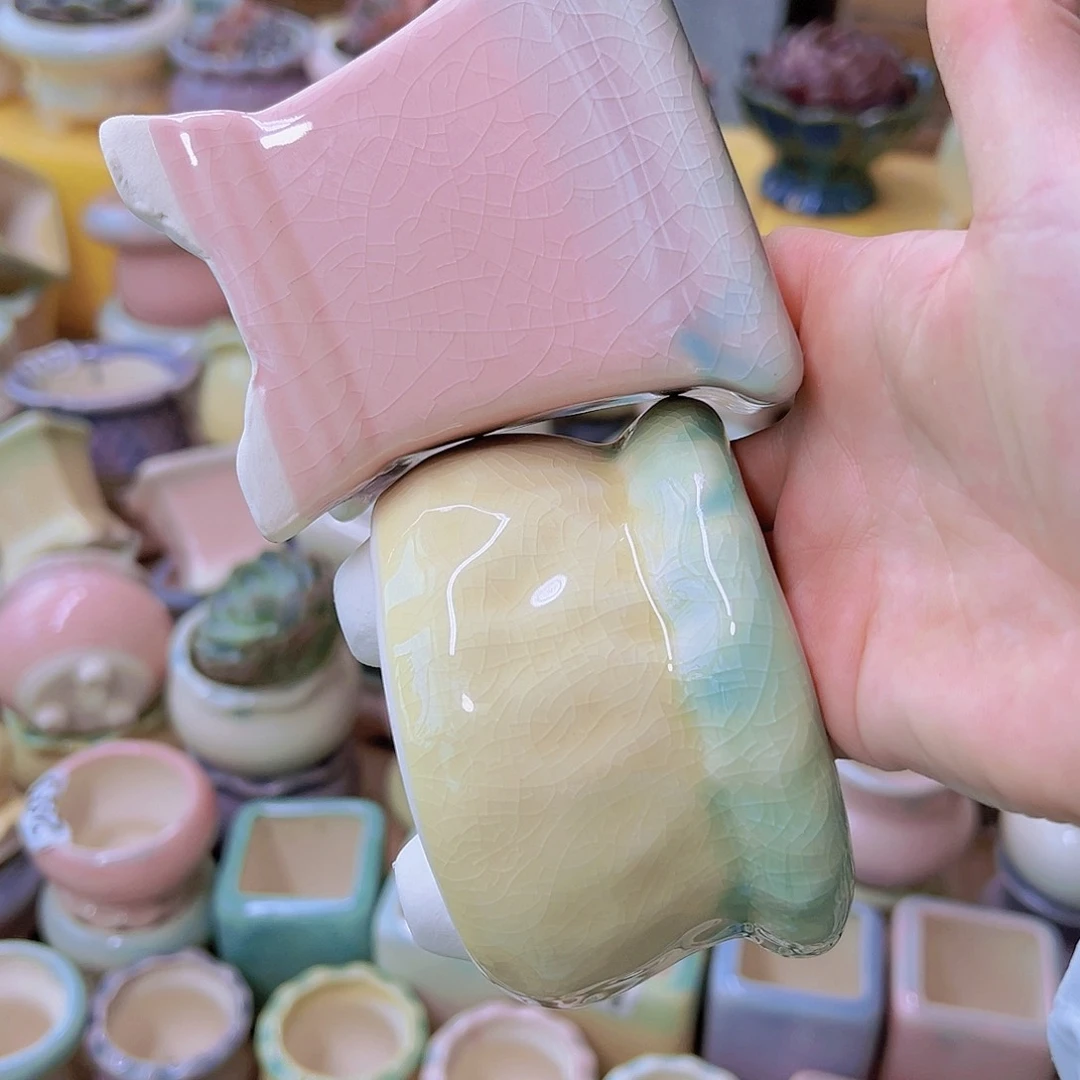 红陶陶瓷花盆当场满12包邮