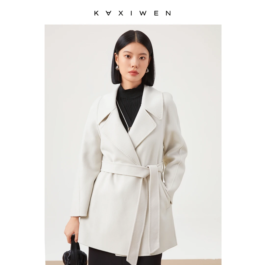 【达人专享】新品流行时尚气质双面呢大衣X10BDE8744