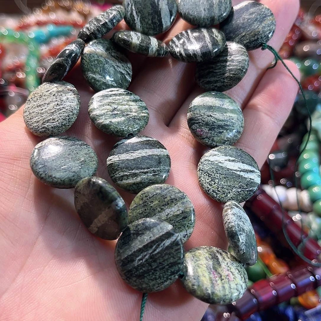 玛瑙/玉髓合金珠宝半成品银线石一条20mm