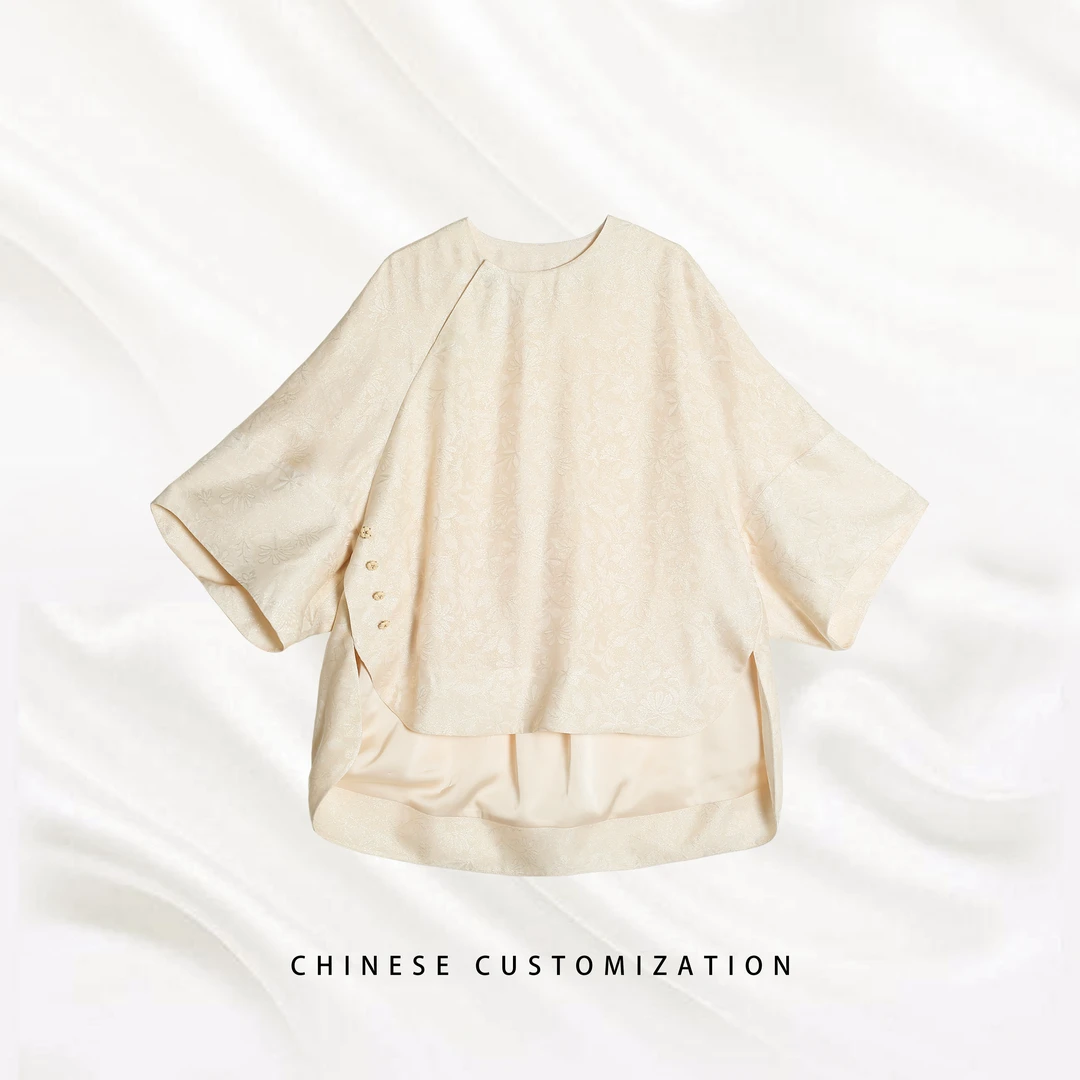 【花 影妖妖】三经绞罗 全丝重工 织银 粉烟萝 国风上衣25LY220