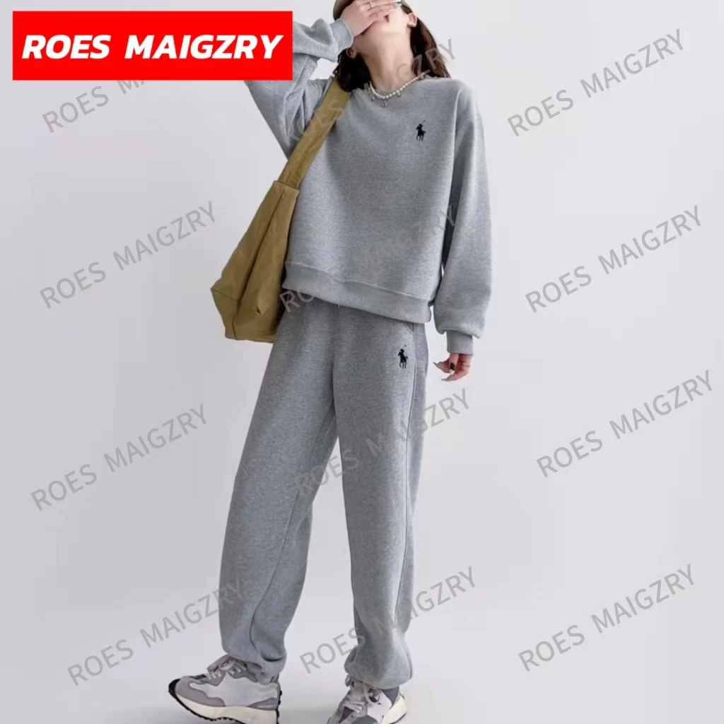ROES MAIGZRY2025秋季爆款女装加厚运动休闲套装宽松遮肉显瘦