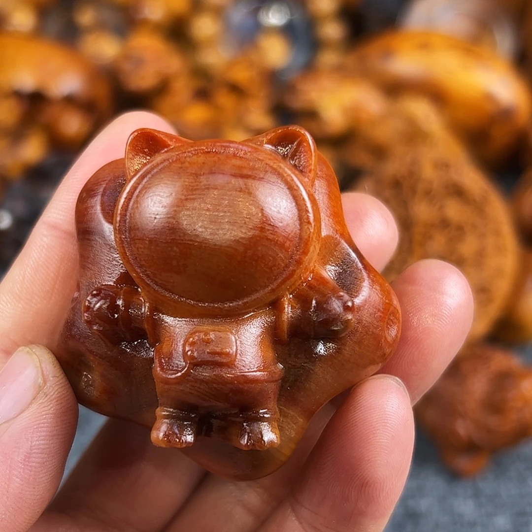 柏木太行崖柏塘心玉化手把件