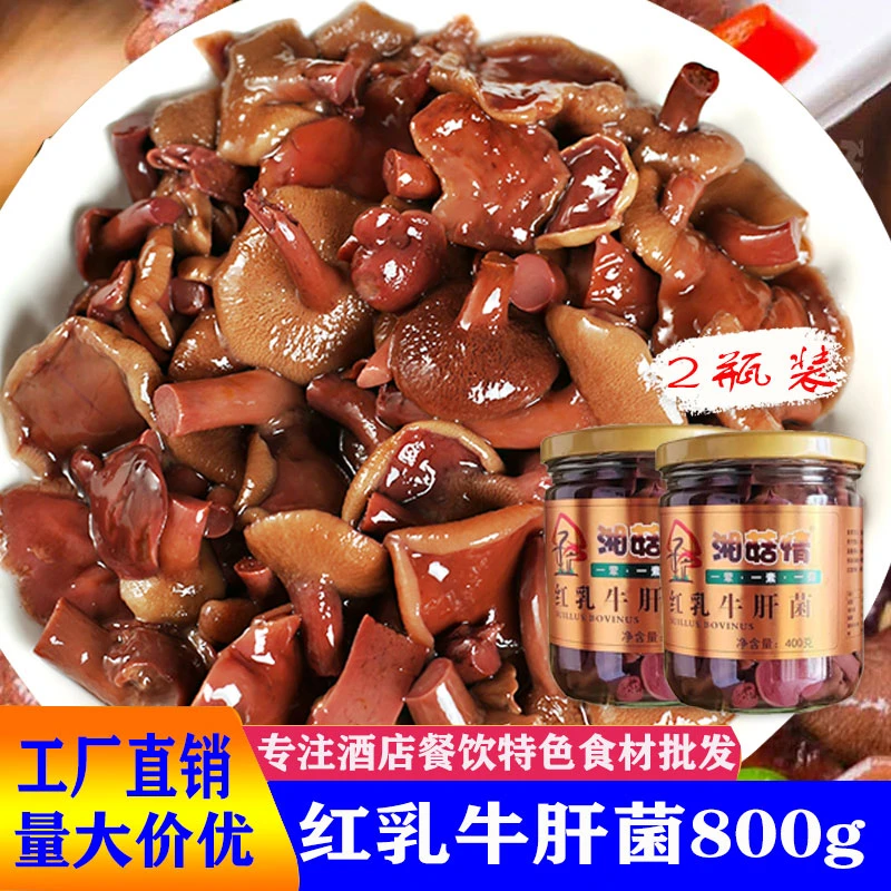 红乳牛肝菌食用半成品云南特产蘑菇煲汤火锅酒店鲜美食材商用800g