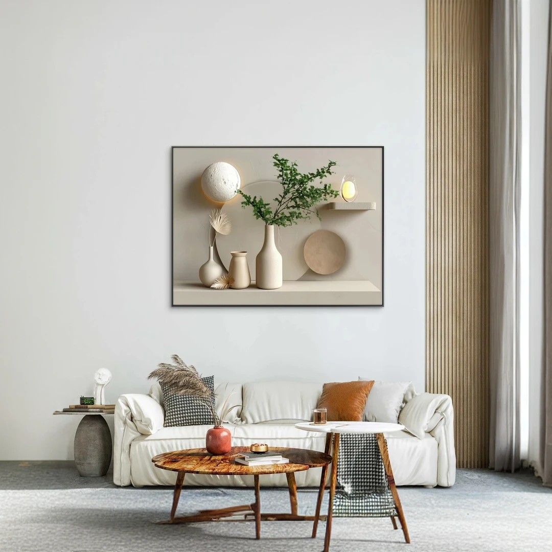 【画为峰】现代简约装饰画餐厅挂画客厅奶油风小清新沙发背景墙壁画