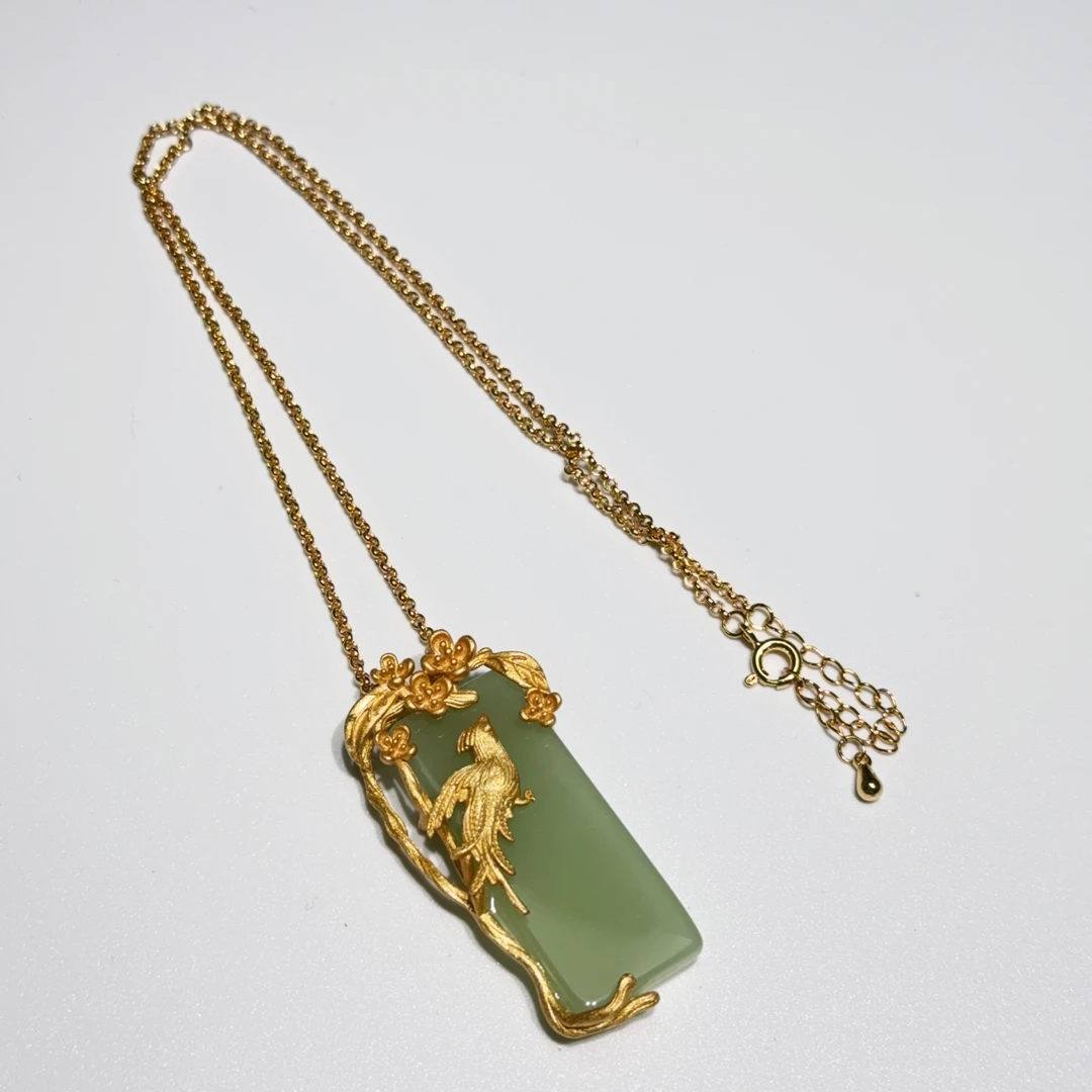 Q48精美珠宝设计款豪嵌喜上眉梢款吊坠17*39*5mm