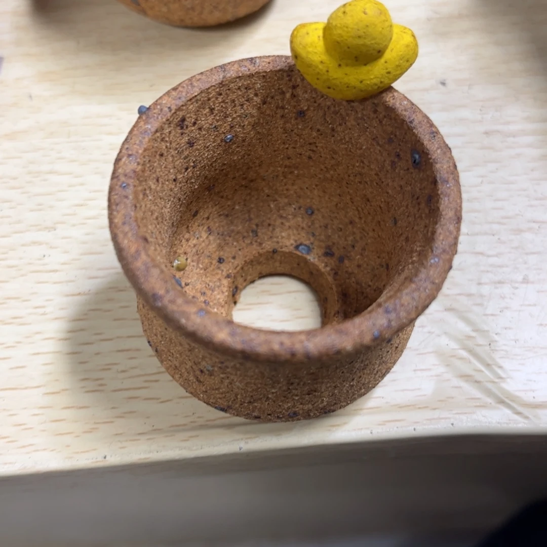 泥塑古镇炻陶花盆