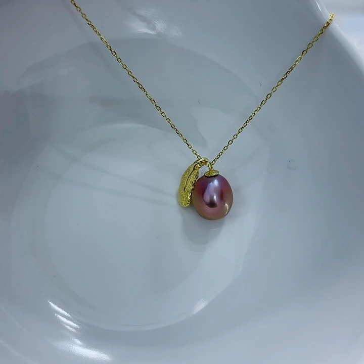 淡水珍珠吊坠(赠链)银S925镶嵌10-11mm大白羊不行