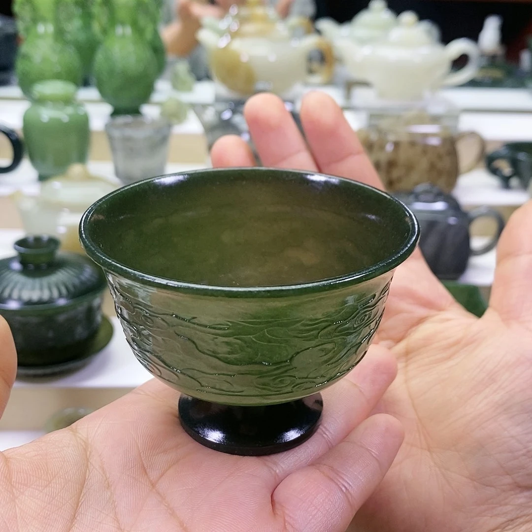 和田玉茶杯未镶嵌康*