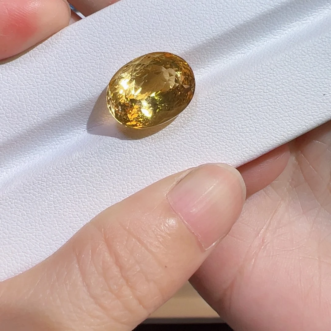 黄晶珠宝半成品未镶嵌8.9ct