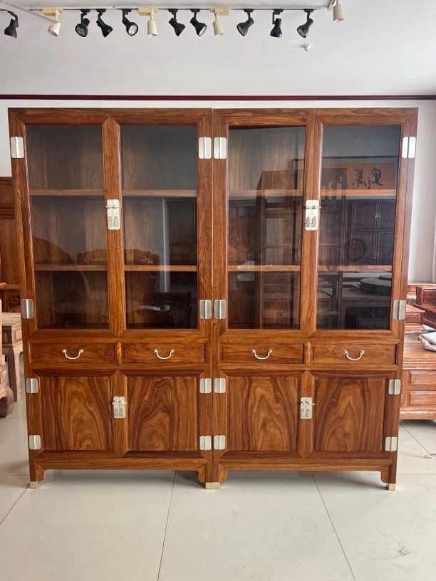 刺猬紫檀书柜两件套