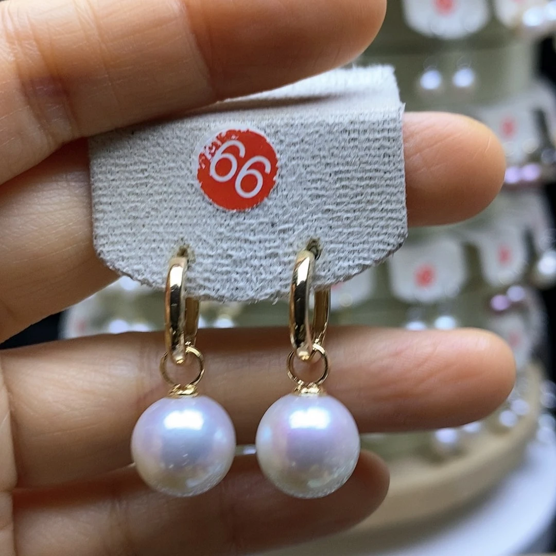 淡水珍珠耳饰银S925镶嵌