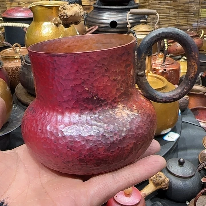 夜***橋紫铜手工制作茶杯