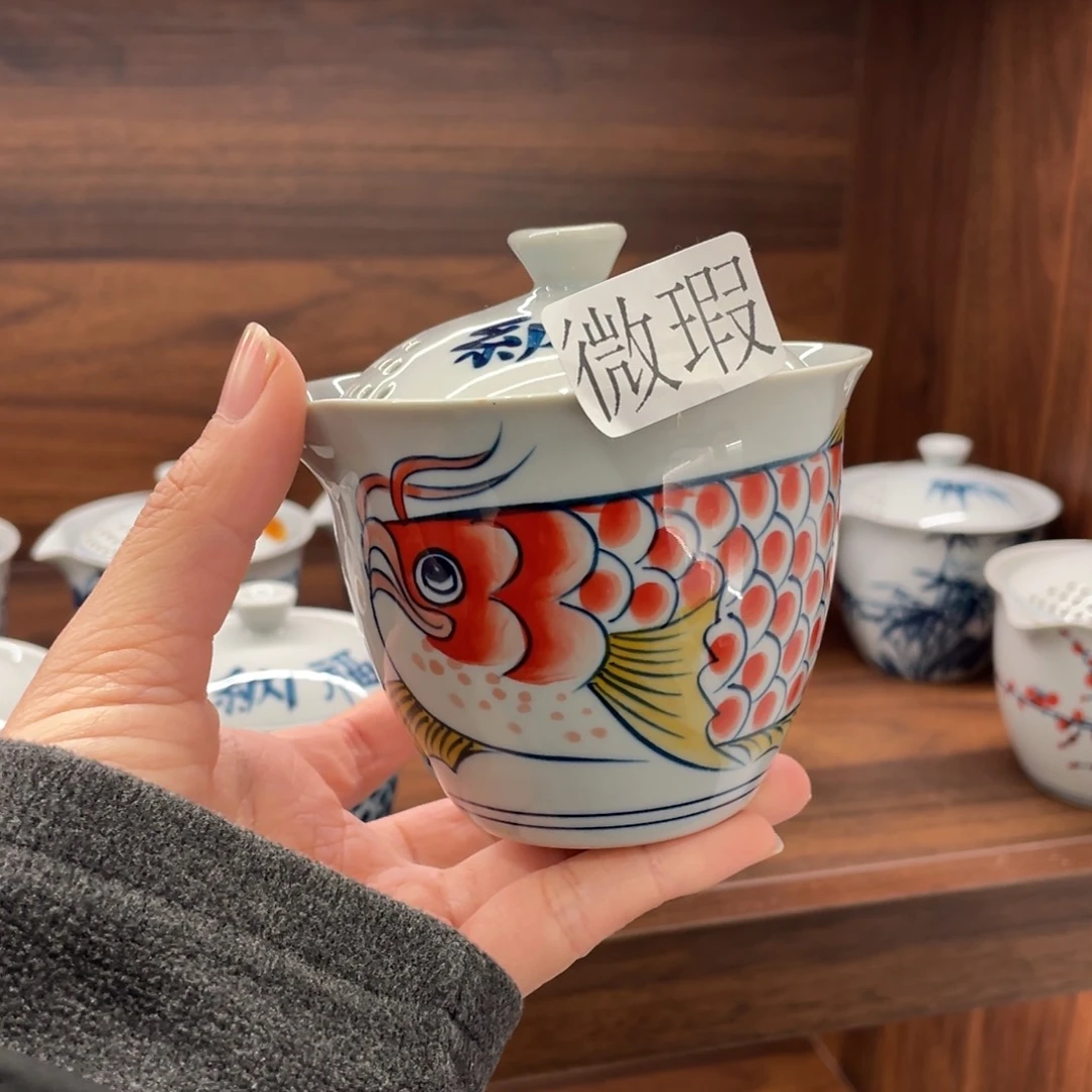 有瑕釉下彩纯手绘