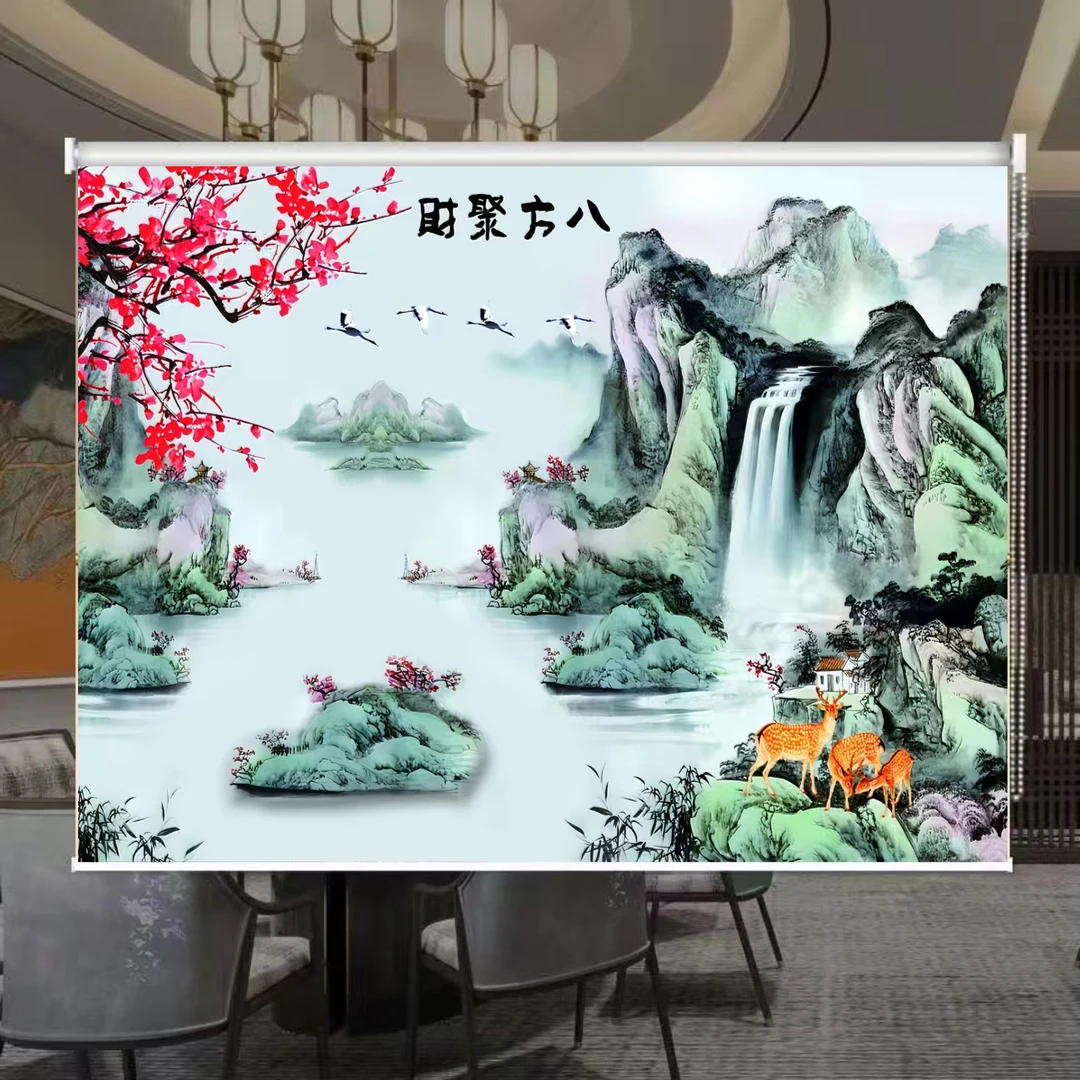 卷帘免家用客厅阳台打孔安装家用书房卧室厨房防水隔热全遮光卷拉