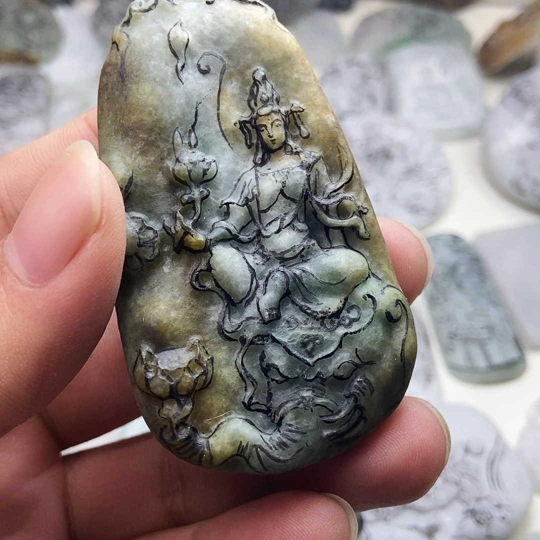 嘟***哥定制翡翠未镶嵌天全包