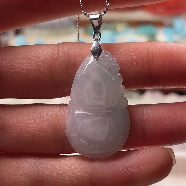 翡翠银S925镶嵌吊坠(赠链)