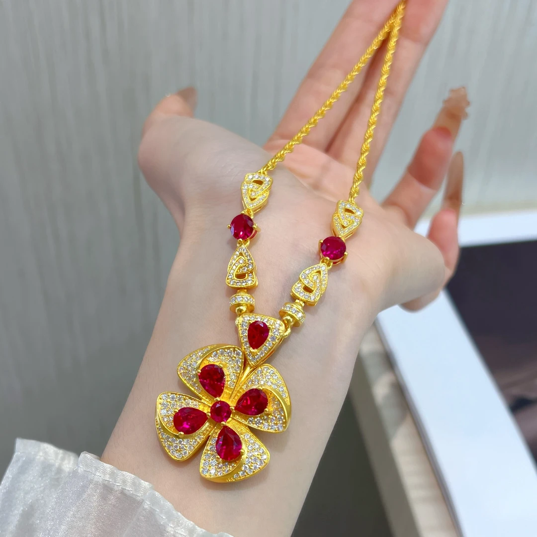 展厅专场【四叶草】足金 999 轻奢高级黄金套链 837附加