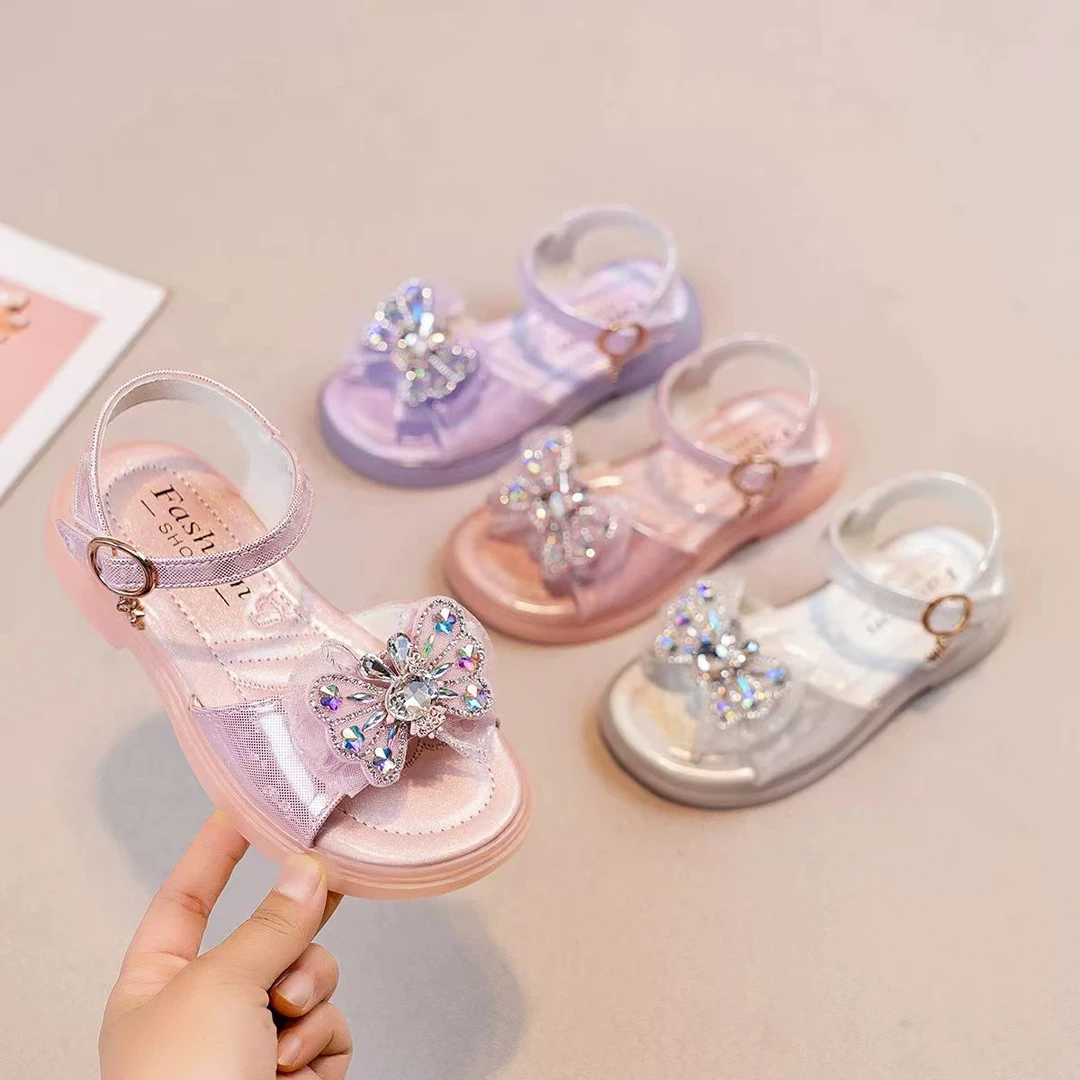 女童2025夏季新款软底防滑凉鞋水晶小兔可爱公主鞋520
