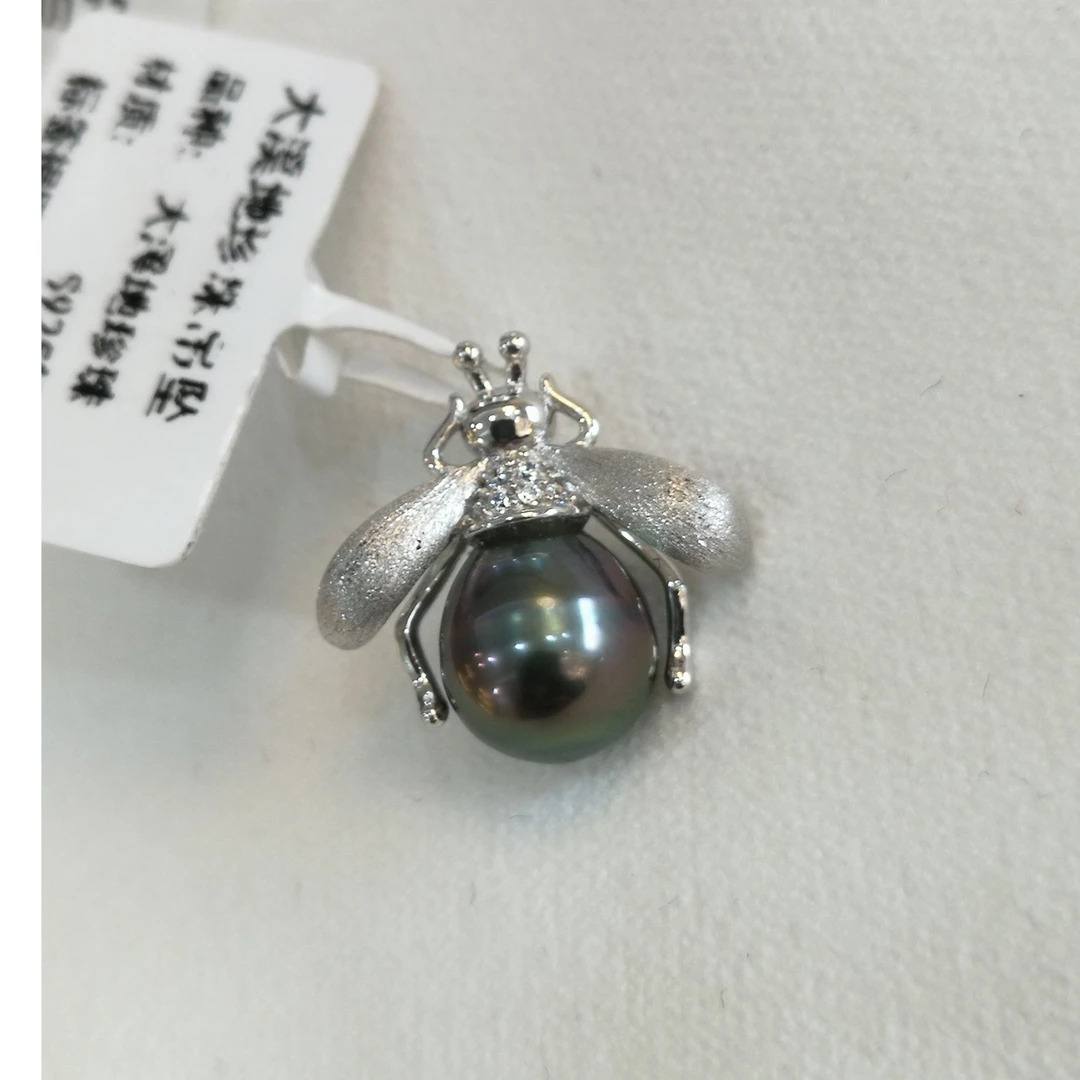 s925银海水珍珠吊坠8-9mm