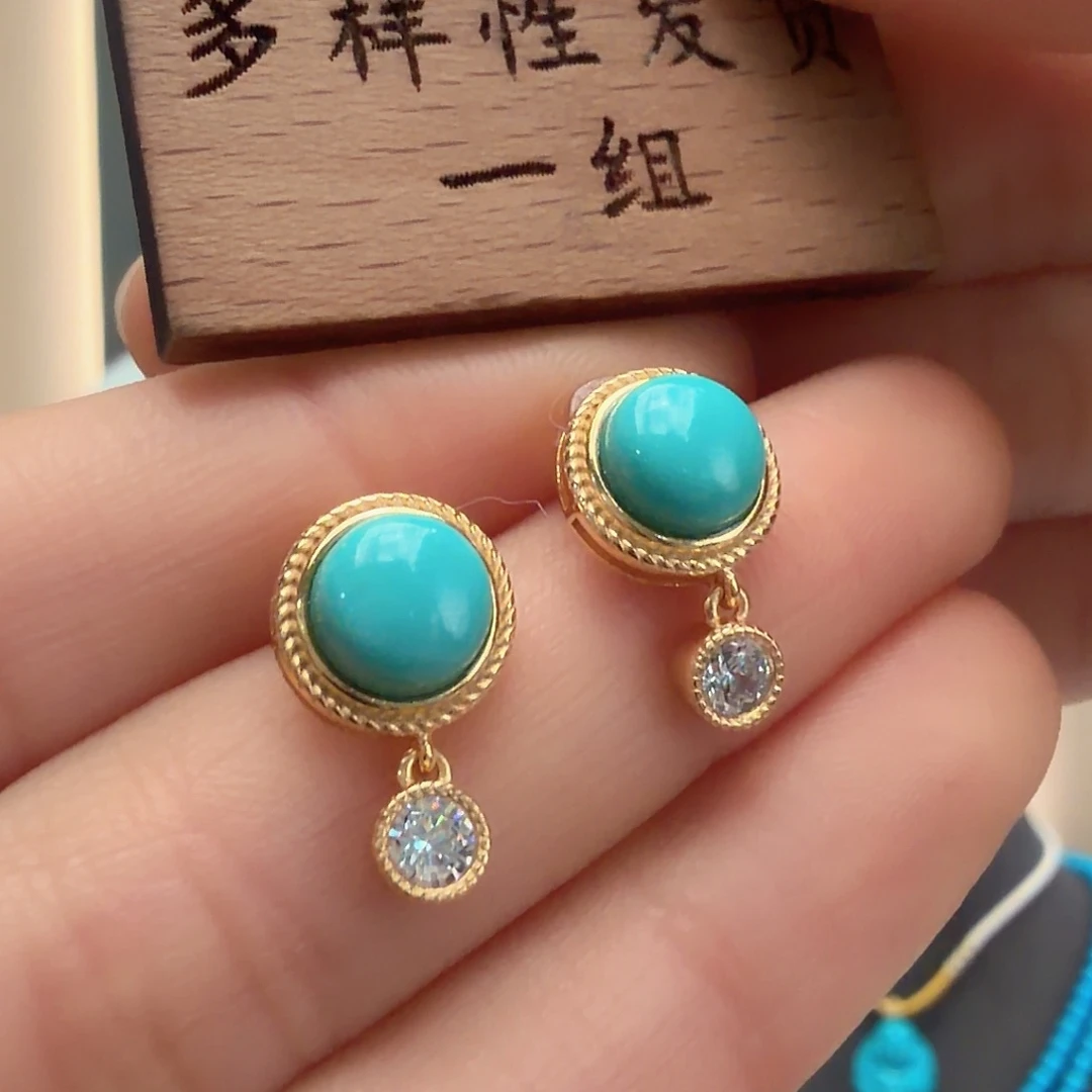 绿松石银S925镶嵌颈饰