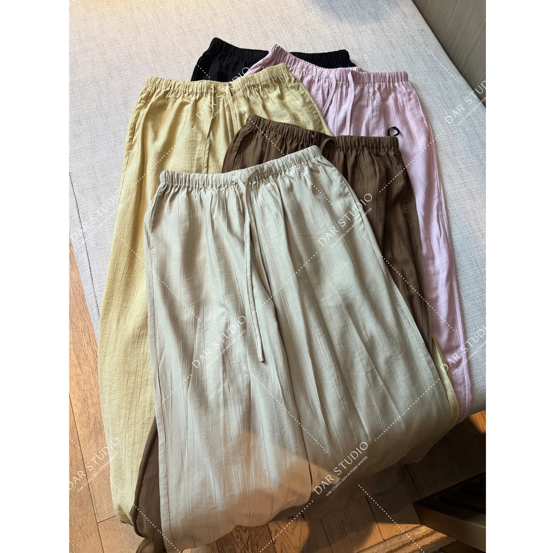 DAR STUDIO 【冰冰裤】2025夏季轻薄质感休闲百搭宽松休闲裤31007