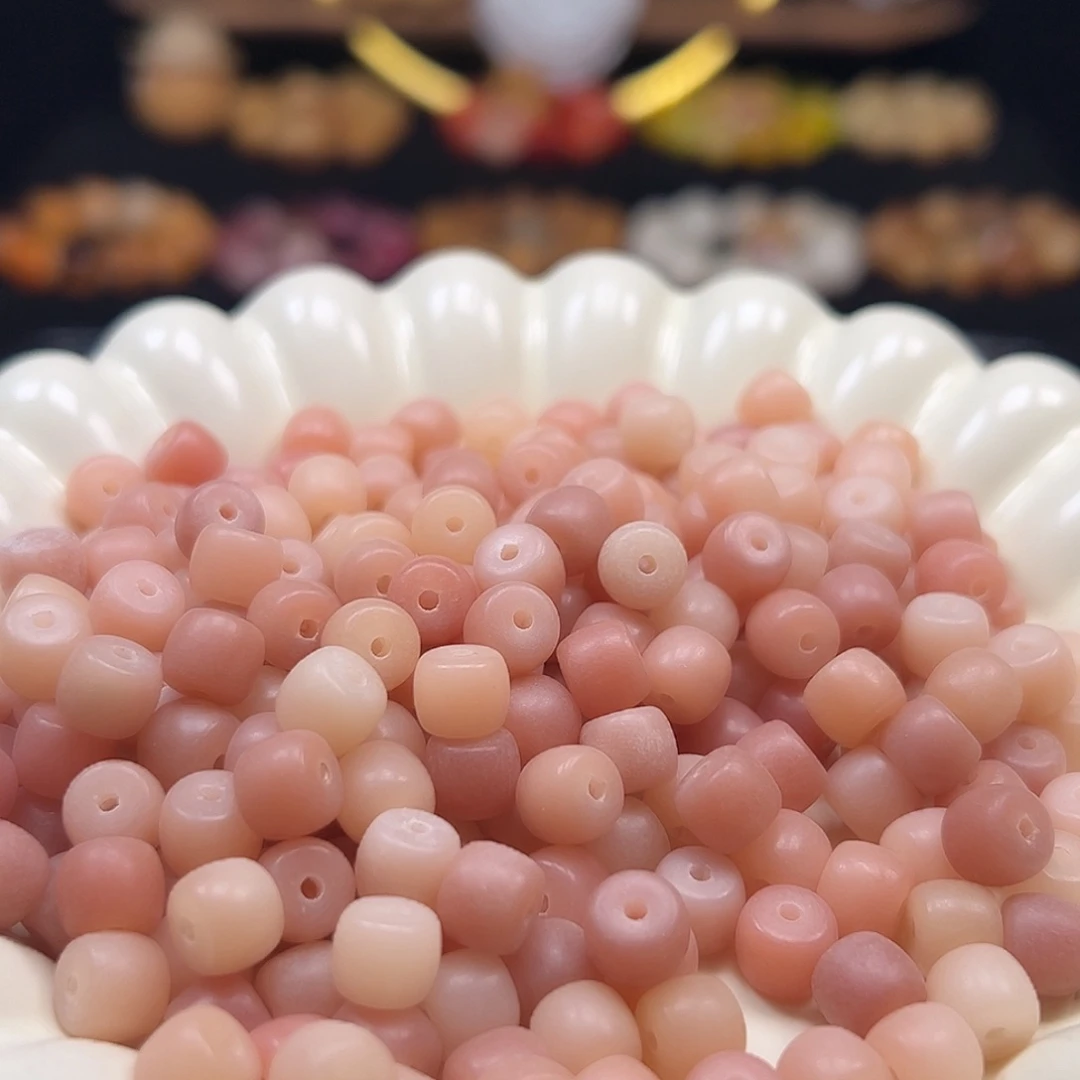 手串菩提根/象牙果卡8粉色直切110颗