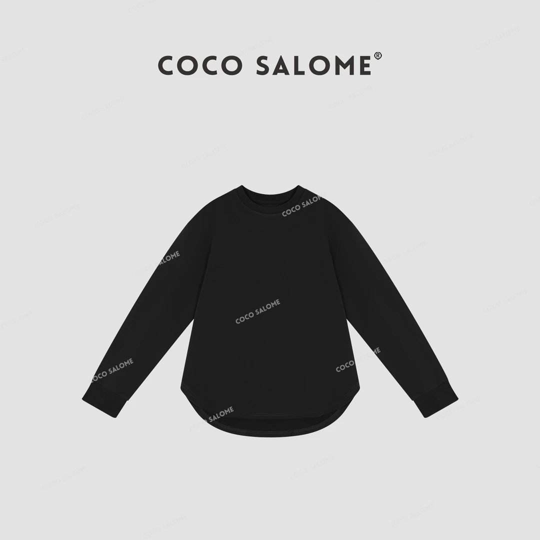 韩彬彬CS"人手一件"320g重经典纯色休闲时尚长袖加绒T恤091C