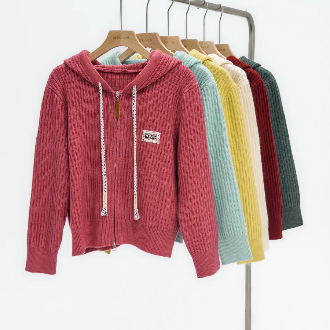 【PGXIAOM】润秀定制六色连帽针织毛衣MY9608