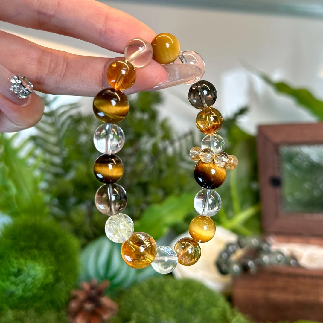 【暴富】现货黄塔晶金发晶虎眼石多宝手串（多样性发一）