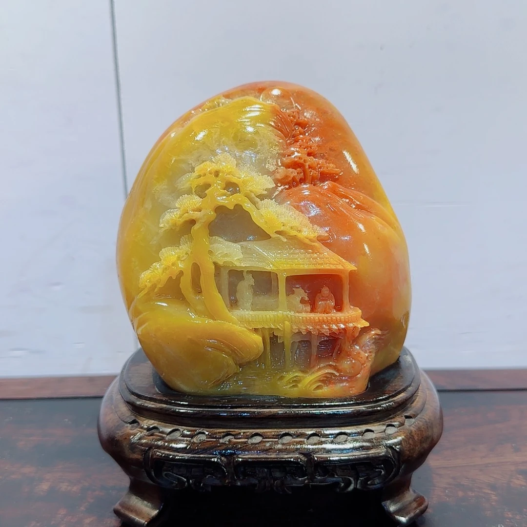 寿山石伟*昌化田黄摆件