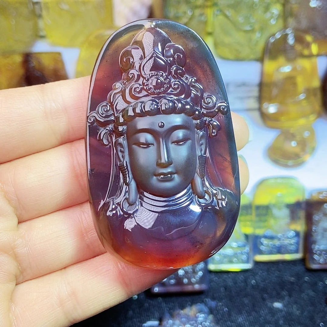 琥珀颈饰未镶嵌i**文观音