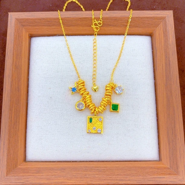 铜合金项链 复古首饰金色511-6-7星星/日月/云朵/宇宙日韩时尚女