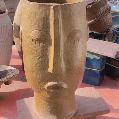 紫砂花盆口15高度33无孔