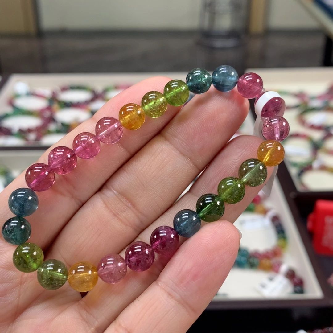未镶嵌手链碧玺7.6左右