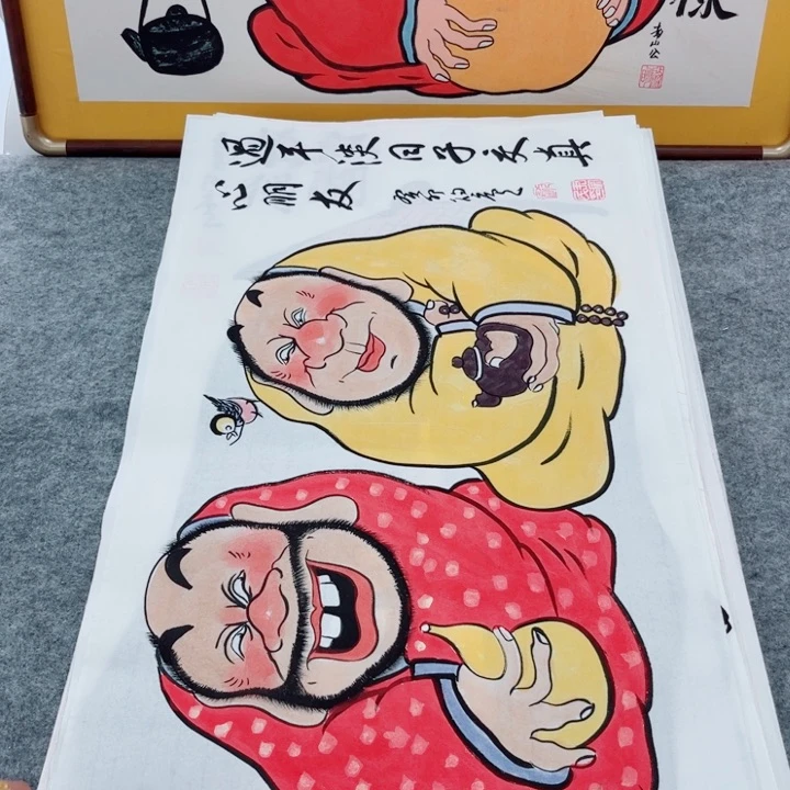 国画手绘禅意画一物一拍