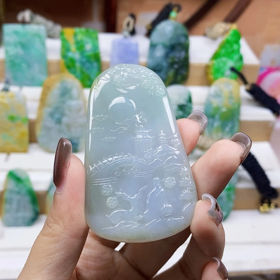 定制翡翠未镶嵌天然翡翠A货