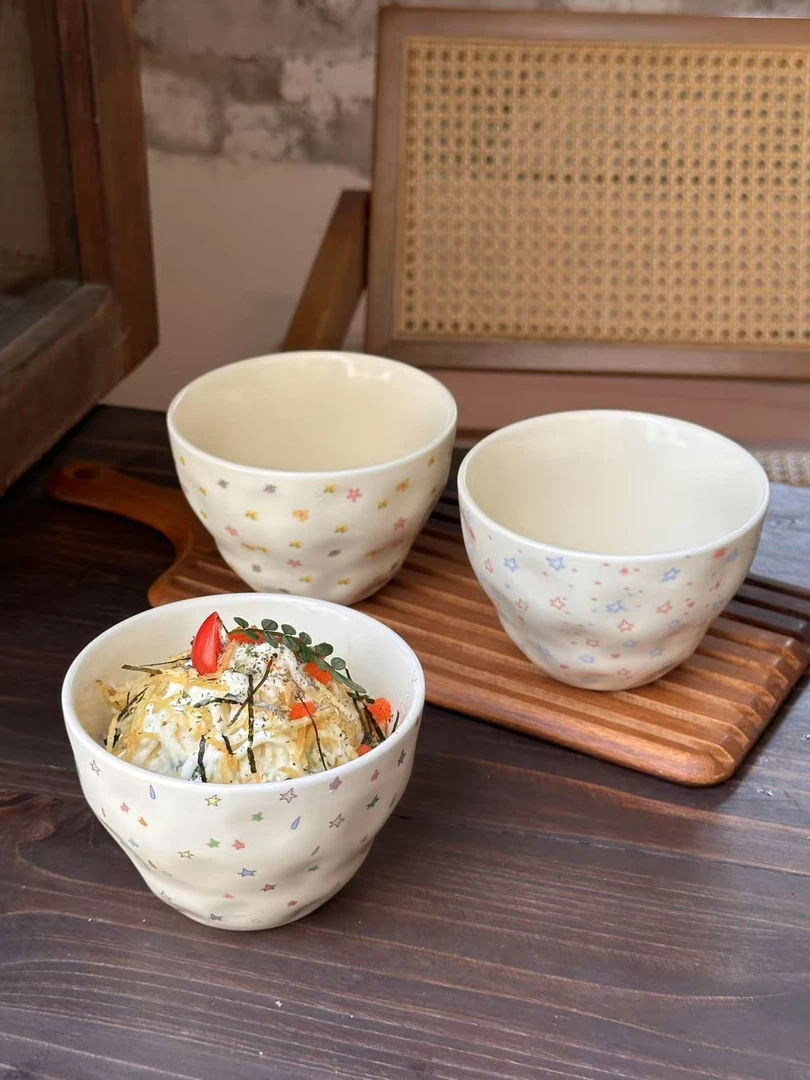 餐具5寸满天星系列酸奶碗早餐碗沙拉碗家用饭碗陶瓷燕麦甜品碗