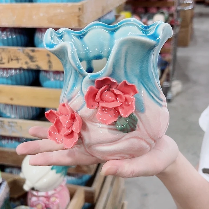 有孔，满10元发货多肉陶瓷花盆