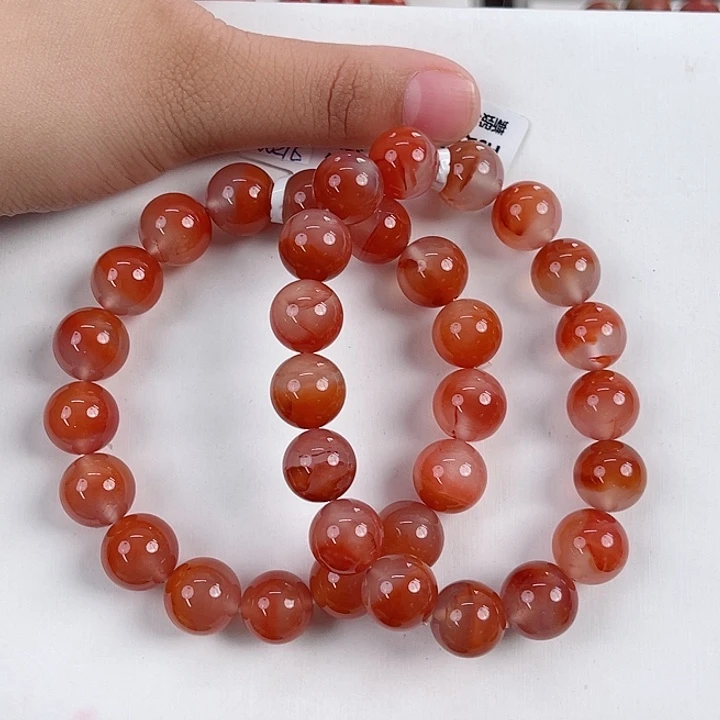 未镶嵌九口冰飘圆珠12（多样式发其一）南红玛瑙