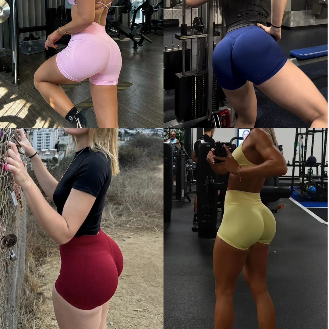 拿铁女孩无缝高腰显瘦紧身无痕提臀瑜伽裤跑步训练运动健身三分裤