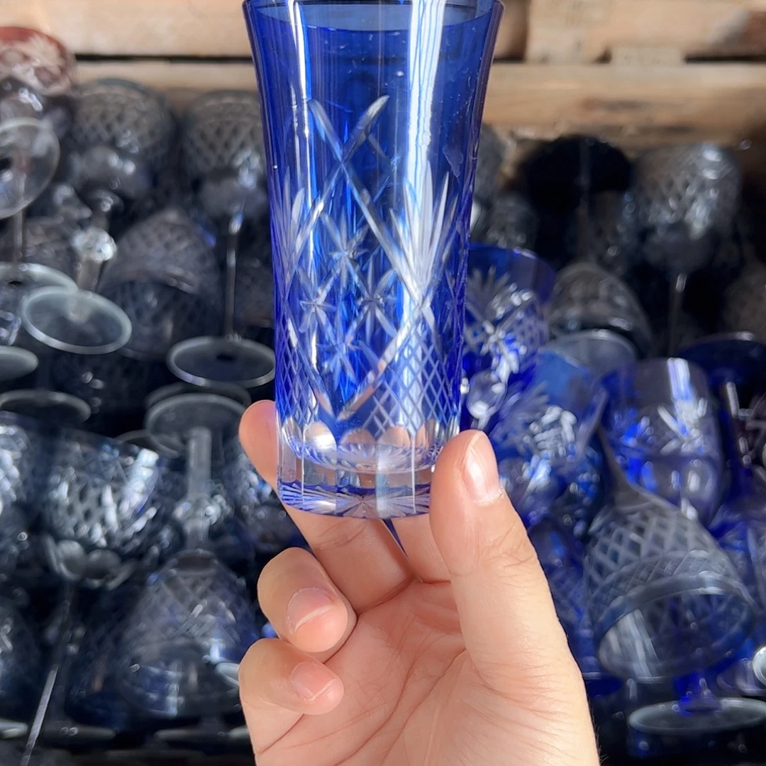 水晶玻璃高脚款微瑕一个