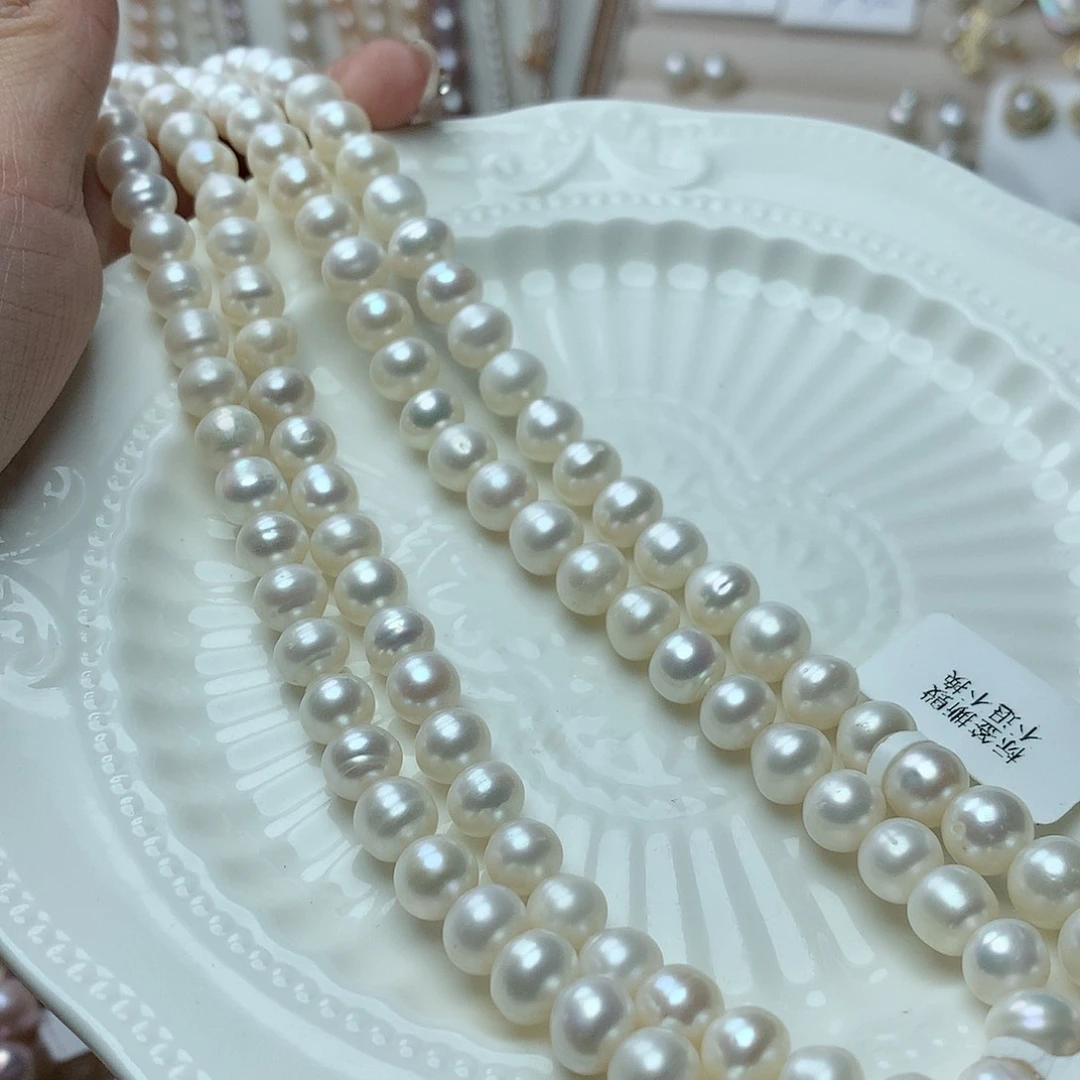 淡水珍珠7-8未镶嵌x10项链