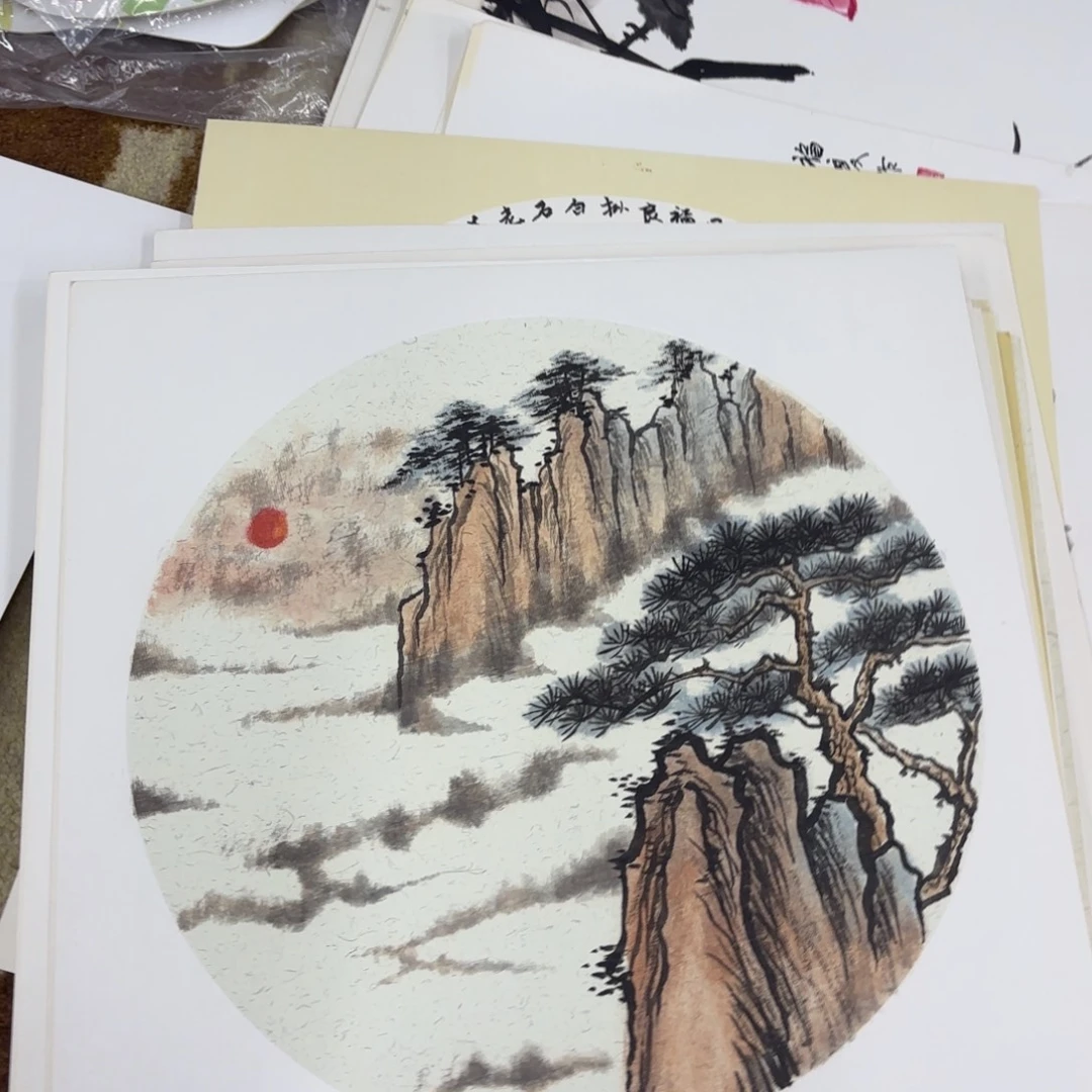 国画福良38斗方作品童