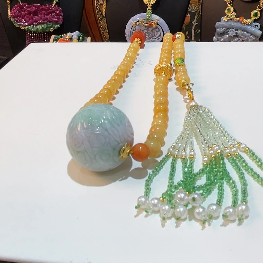 翡翠未镶嵌项链有求必应