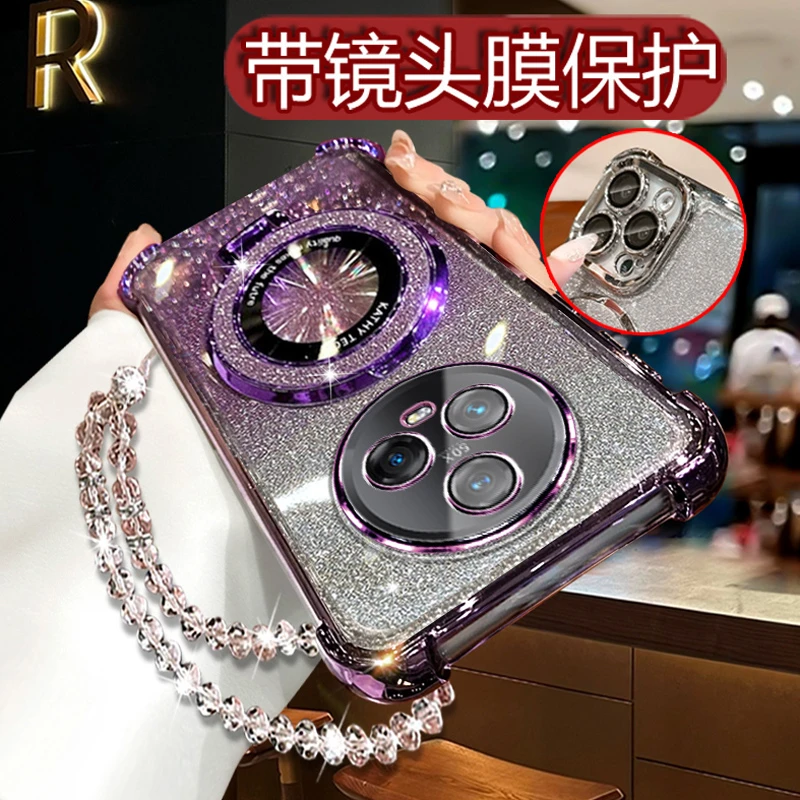 适用荣耀Magic5手机壳女潮网红高级魔术5硅胶软壳PGT曲屏防摔AN00