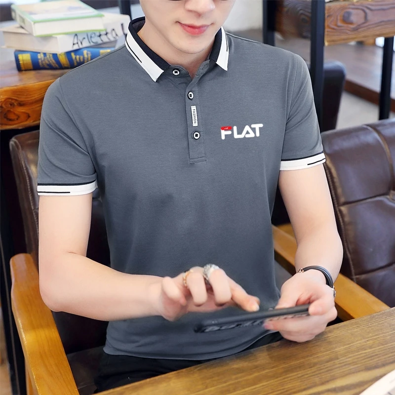 裴乐旗舰夏季新款裴乐短袖Polo衫男透气纯棉T恤男休闲翻领男装